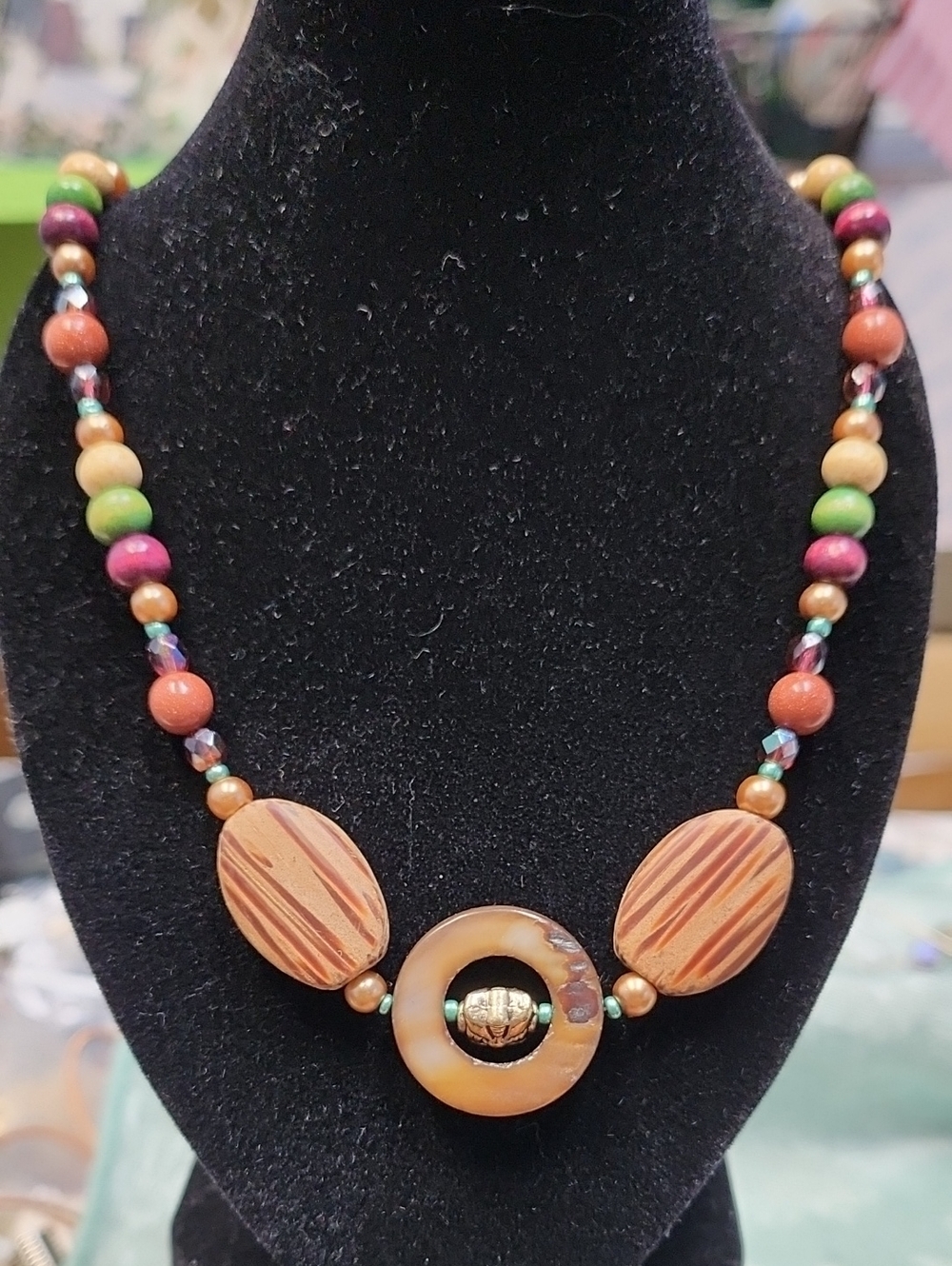 Multicolor Beaded Statement Necklace!